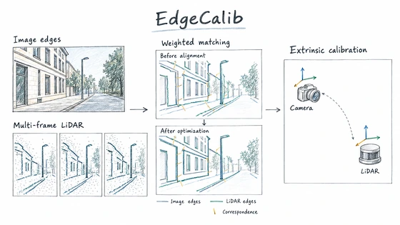 Hand-drawn EdgeCalib research overview